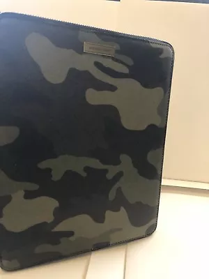 Michael Kors Men's Jet Set Camo Pvc  Leather Apple Zip IPad Case New Green • $79