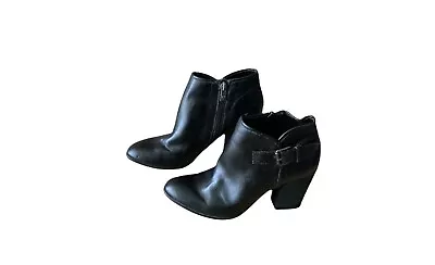 Libby Elderman Black Side Zip Ankle Boots Size 6.5 • $34.99