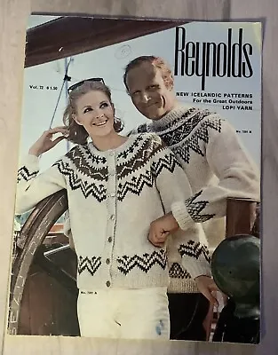 Reynolds Lopi 1980s Vol 72 Knitting Pattern Book Icelandic Sweaters Men’s Womens • $12.99