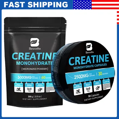 Micronized Creatine Monohydrate Powder / Capsules For Muscle Building Support • $15.59