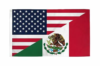 USA Mexico Friendship American Mexican Combination 3x5 Banner Flag 100D • $8.88