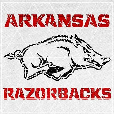 Arkansas Razorbacks Stencil - Reusable & Durable - 10 Mil - Custom Template • $12.99