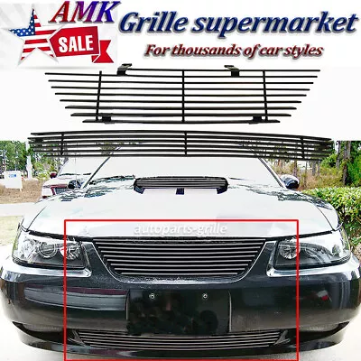 For 1999-2004 Ford Mustang Black Billet Grille Grill Insert Combo 2002 2003 2001 • $58.99