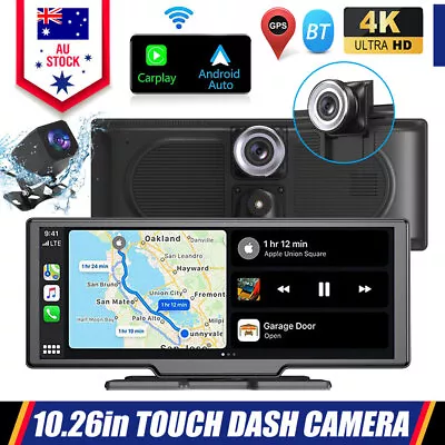2560P Dash Camera 10.26 Rear View Camera 4K-UHD Car DVR Reversing Video Recorder • $153.95