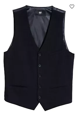 H&M Navy Slim Fit Suit Vest Sz 40R • $12.99