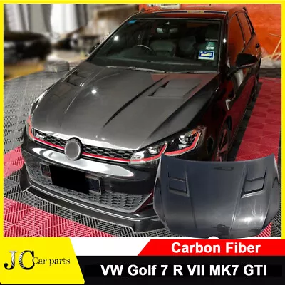 $1424.05 • Buy For VW Golf 7 VII MK7 /R/GTI 2014-17 Carbon Fiber Front Hood Bonnet Engine Cover
