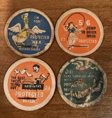 4 Dairymens Assn Dairy Hawaii Vintage Milk Bottle Caps Hawaiian Pog 22 23 24 • $45