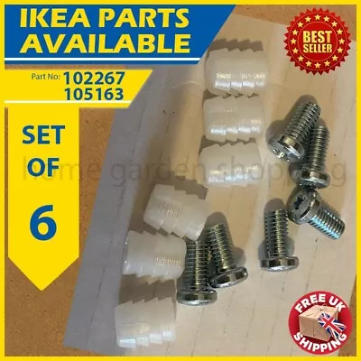102267 X 6 (105163 X 6) IKEA Malm Hemnes Bed Slat Support Plastic Sleeve + Screw • £5