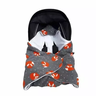 CAR SEAT Baby Insert Blanket Cover Cosy Toes Foot Muff Grey Fox Crash Tested  • £15