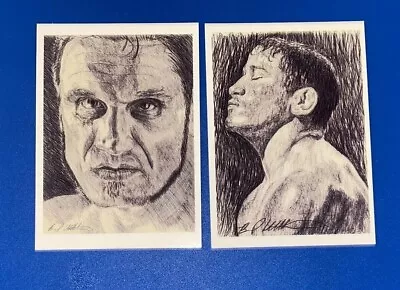 Rare UFC Ken Shamrock & Hermes Franca ACEO Pencil Sketch Cards Mma Pioneers • $5.09