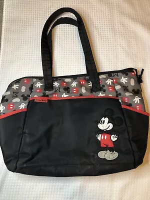 Disney Baby - Mickey Mouse - Used - Baby Diaper Bag - Girls/Boys - Black & Red • $20