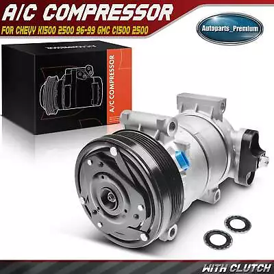 New AC Compressor With Clutch For Chevy K1500 2500 3500 P30 96-99 GMC C1500 2500 • $111.99