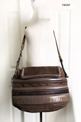 1980's REAL LEATHER Crossbody Vintage Purse By MIMCO Big Large Patent Carry On • $60