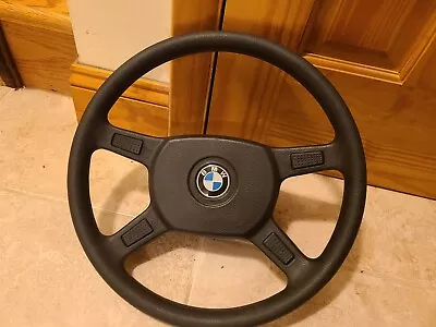 1982-1994 BMW E30 318i 325i Steering Wheel 1152896 4 Spoke Black OEM • $59.99