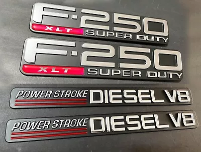 4pcs For 1999-2001 F250 Xlt Super Duty Power Stroke Diesel Door Fender Emblems • $50.99