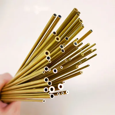 10Pcs Brass Tube Wall Thickness 0.5mm OD 3mm ID 2mm Length 300mm Straight Pipe • $16