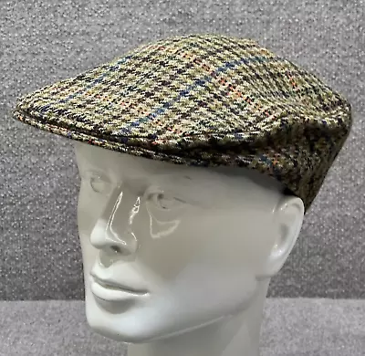 VINTAGE Hanna Hats Newsboy Cap Mens Large Cabbie Hat Wool Lined Brown Ireland • $24.99