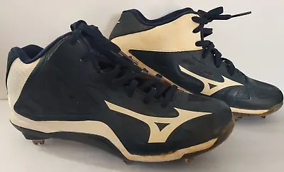 Mizuno Heist IQ Mid 320500 Metal Baseball Cleats Size 7 Blue Shoes Softball • $29.99