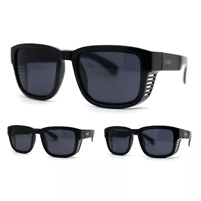 Kush Vented Side Visor Horn Rim Rectangle Plastic Sunglasses • $12.95