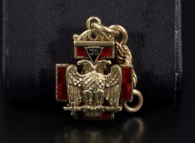 Antique 14K Gold Masonic Scottish Rite Watch Fob • $599.99