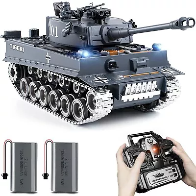 RC Tank 1:18 Alloy Metal German Tiger I Remote Control Army Model Toys 2.4G... • $274.58