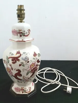 Extra Large Vintage Masons Red Mandalay Hand Painted Table Lamp Good Condition • £60