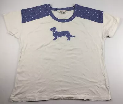 Peter Alexander Short Sleeve Cotton Pyjama Top Sleep Shirt Dachshund Size Small • $24.95