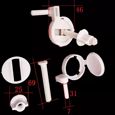 2pcs Plastic Toilet Seat Screws Fixings Fit Toilet Seats Hinges Repair Too!ex • $18.06