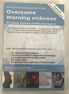 Overcome Morning Sickness   Pregnancy Self Hypnosis Cd Programme Help Guide • £4.99