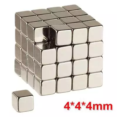 Wholesale N38 Square Neodymium Rare Earth Magnets Cube Block 4mm 20/40/80/100PCS • $6.01