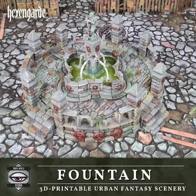 Fountain Terrain Dungeons And Dragons Warhammer AOS KOW Mordheim Malifaux • $16