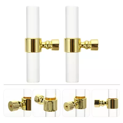  2 Pcs Cabinet Door Knobs Glass Drawer Pulls Brushed Nickel Acrylic • £9.27