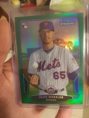 2013 Bowman Chrome Zack Wheeler ROOKIE RC CARD #49 GREEN REFRACTOR-METS --MINT • $75