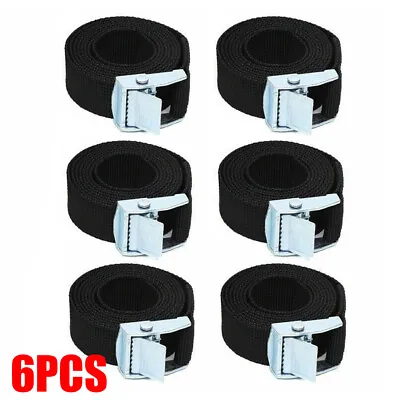 6Pack 3m Heavy Duty Ratchet Tie Down Straps With Cam Buckle For Cargo Truck • £10.98