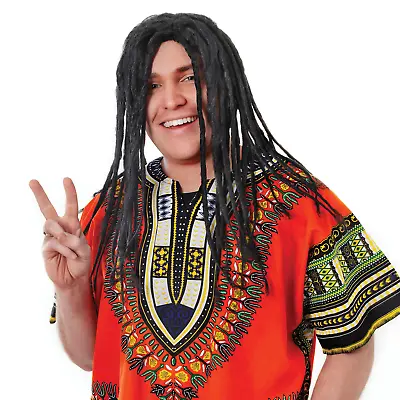 Reggie Adult Mens Reggae Wig Dreadlocks Rasta Bob Marley Fancy Dress Accessory • $56.87