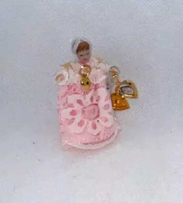 Dollhouse Miniature Little Baby Girl Doll In Gown • $20