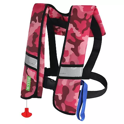 Auto Inflatable Life Jacket Adult Fishing Vest With Reflective Sheet PFD 150N US • $38.09