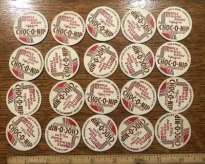 Maple Ridge Dairy Choc-O-Nip Milk Bottle Cap Lot Of 20 Johnson City NY • $5