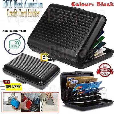 £3.35 • Buy Aluminum RFID Block Wallet Case Protection Pocket Business Credit Card Holder BK