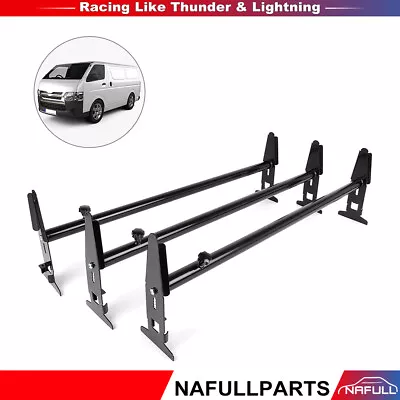 3 Bar Van Roof Ladder Rack Cargo Carrier Square Rails For Chevy Dodge Ford New • $85.56