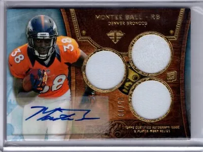 MONTEE BALL 2013 Topps Triple Threads Rookie Patch AUTO / AUTOGRAPH #d /10 • $9.99