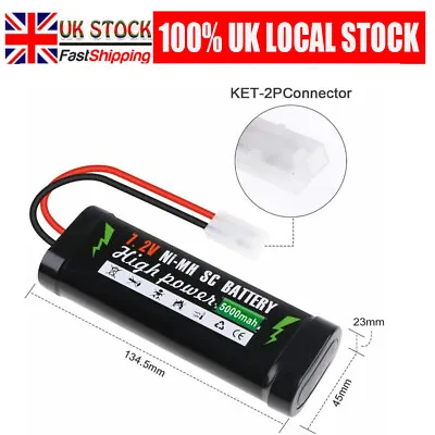 7.2V 5000mAh Ni-MH Battery Tamiya Plug For RC Car Truck Boat Drone Traxxas UK • £18.04