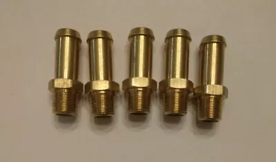 (5 Pieces) 3/8  Fuel Hose To 1/8  Male NPT Straight Brass Fitting.  • $14.99