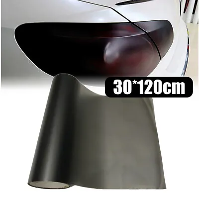 12''x48  Matte Black Car Headlight Protector Film Tail Lamp Cover Stickers Wrap • $12.75