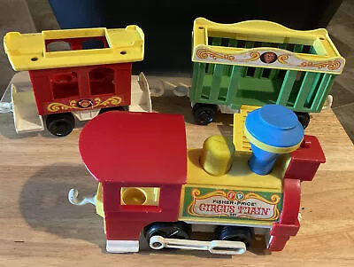 Vintage Fisher Price 1973 Little People Circus Train #991 Engine And 2 Cars Only • $9.99