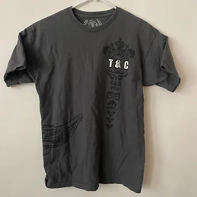 Tc Surf Mens T-Shirt Size M Grey All Over Print Short Sleeve Crewneck Pullover • $19.88