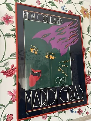 1981 New Orleans Mardi Gras Signed Limited Edition Poster K.N. Martin • $147.99