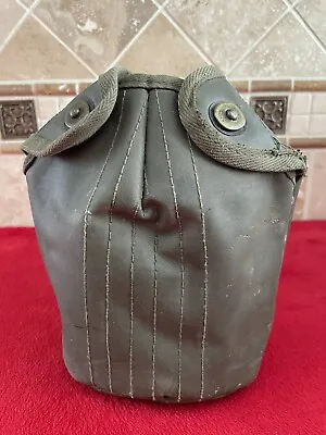 Post WW2 Dutch Army Waterproof Rubberized Canteen Cover • $12