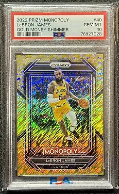 2022 Panini Monopoly Lebron James #40 Gold Money Shimmer /500 PSA 10 • $144.99