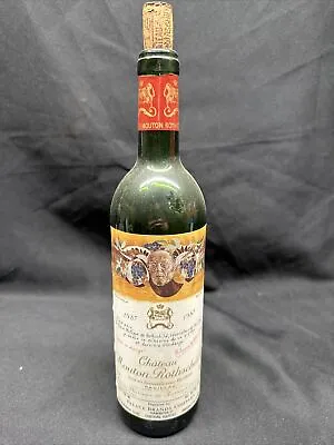 Chateau Mouton Rothschild 1987 Empty Wine Bottle Pauillac W/ Original Cork • $89.95